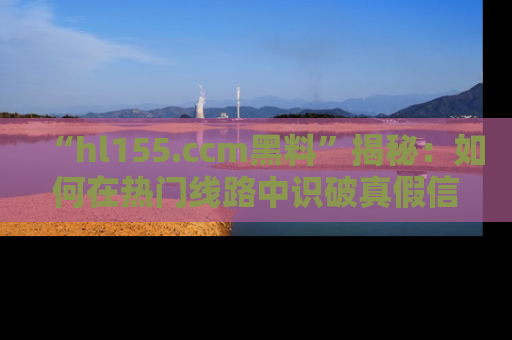 “hl155.ccm黑料”揭秘:如何在热门线路中识破真假信息