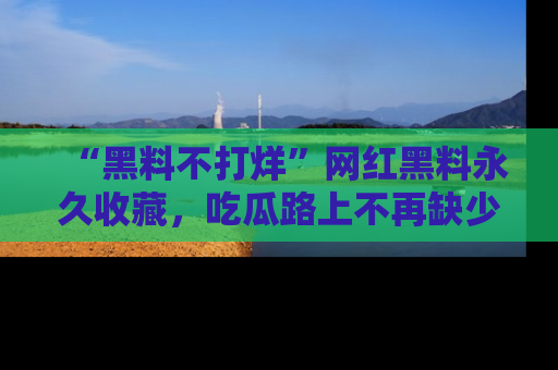 “黑料不打烊”网红黑料永久收藏,吃瓜路上不再缺少惊喜与乐趣