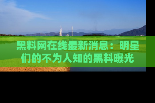 黑料网在线最新消息：明星们的不为人知的黑料曝光