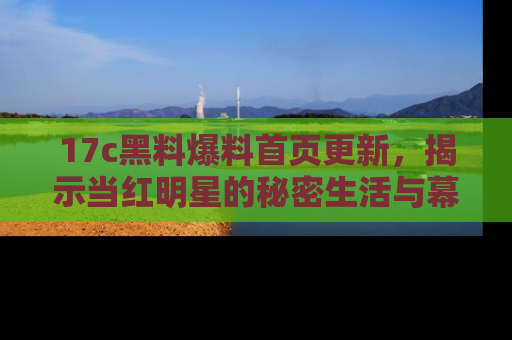 17c黑料爆料首页更新,揭示当红明星的秘密生活与幕后故事