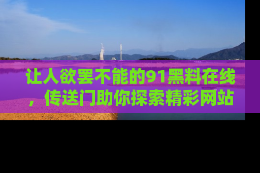 让人欲罢不能的91黑料在线，传送门助你探索精彩网站内幕！
