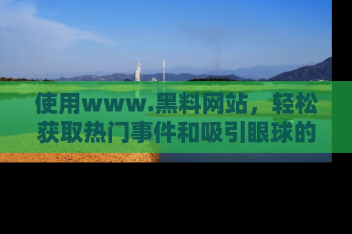 使用www.黑料网站，轻松获取热门事件和吸引眼球的黑料
