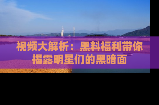 视频大解析：黑料福利带你揭露明星们的黑暗面