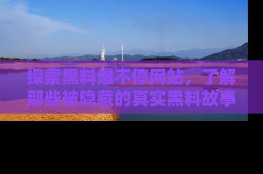 探索黑料爆不停网站,了解那些被隐藏的真实黑料故事
