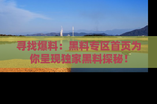 寻找爆料:黑料专区首页为你呈现独家黑料探秘!