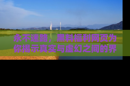 永不迷路,黑料福利网页为你揭示真实与虚幻之间的界限