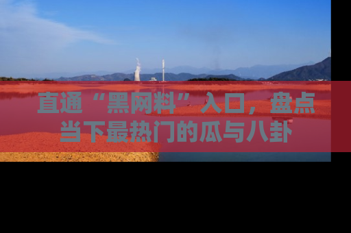 直通“黑网料”入口,盘点当下最热门的瓜与八卦